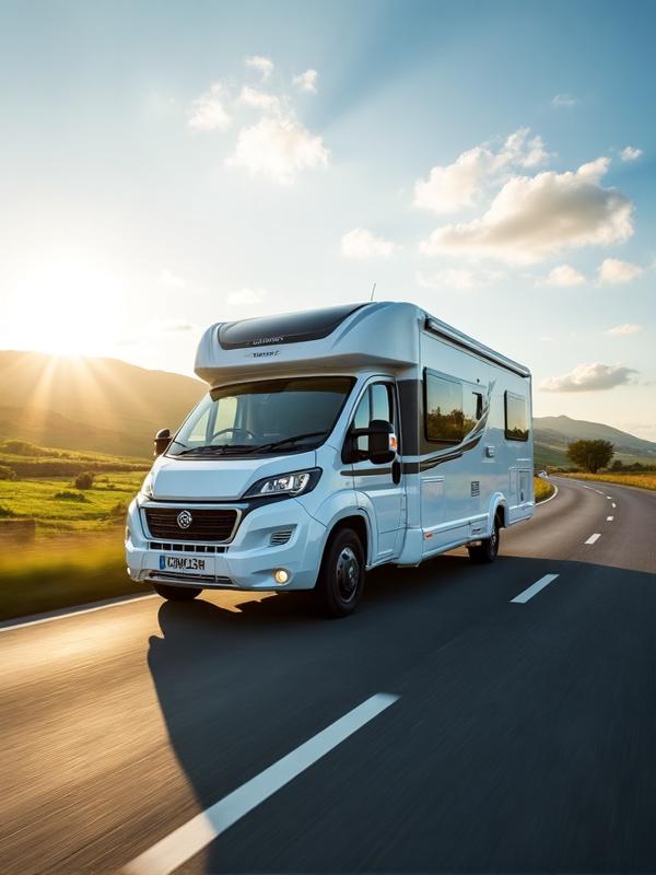 Motorhome on a scenic UK road