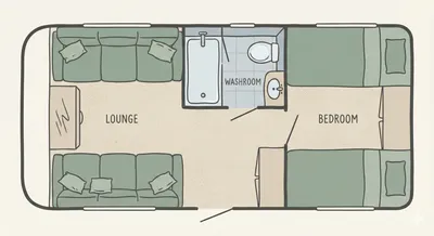 Coachman Laser 665 floor plan - day mode
