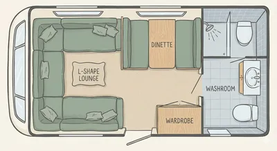 L-Shape Lounge (Side Dinette) floorplan