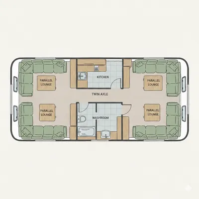 Double Dinette (Twin Axle) floorplan