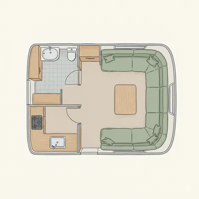 Carnaby Oakdale floor plan - day mode