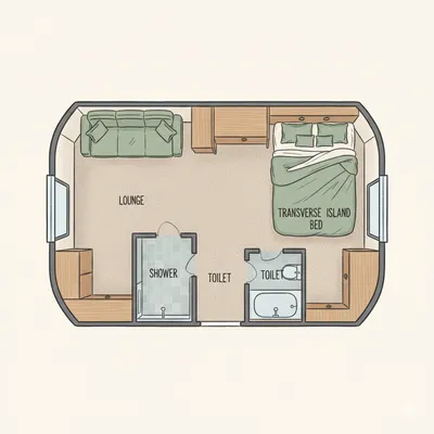 Swift Challenger SE 650 floor plan - day mode