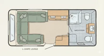 L-Shape Lounge floorplan