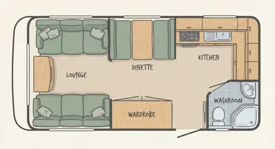 End Kitchen (Side Dinette) floorplan