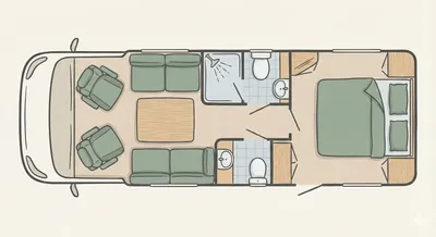 Pilote Galaxy floor plan - day mode