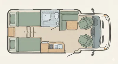 Auto-Trail Savannah floor plan - day mode