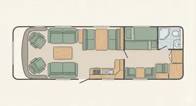 Carthago Liner For Two floor plan - day mode