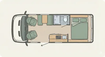 Adria Active floor plan - day mode