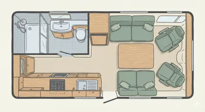 Lunar Telstar floor plan - day mode