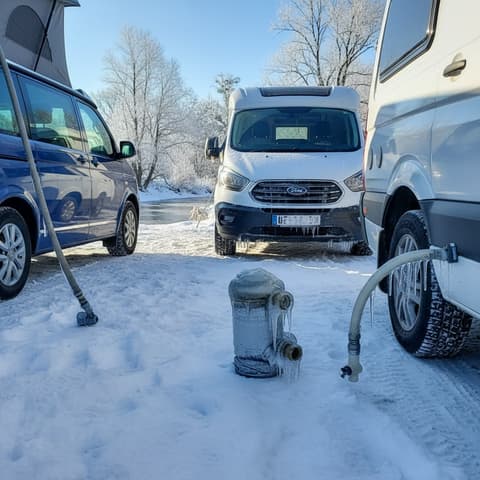 Campervan water systems the bits that freeze first