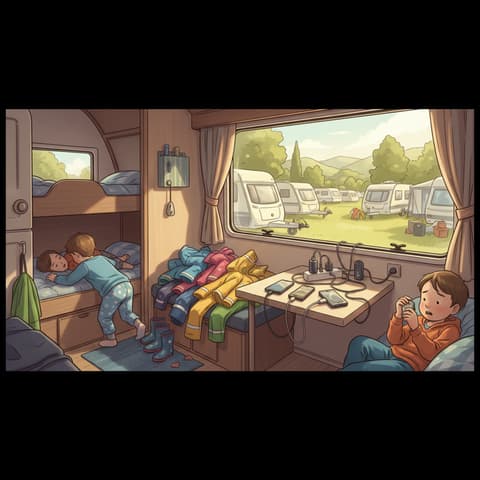 Choosing a layout for real family life in a caravan