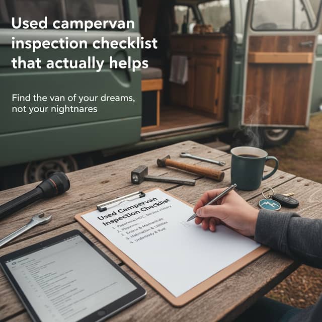 Used campervan inspection checklist that actually helps