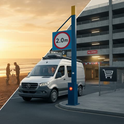 Campervan Height and Parking Barriers Car Parks Ferries and Real World Stress
