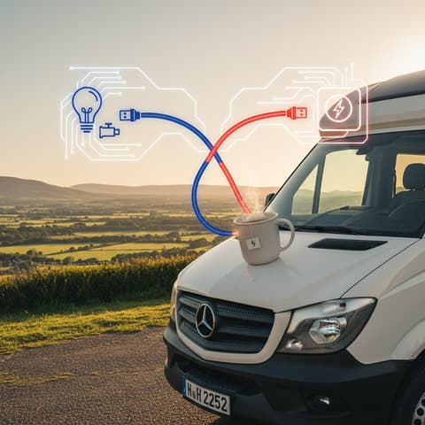 Campervan electrics in one cup of tea