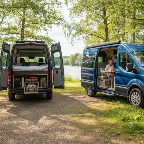 Fixed Bed versus Lounge Conversion Campervan Layouts