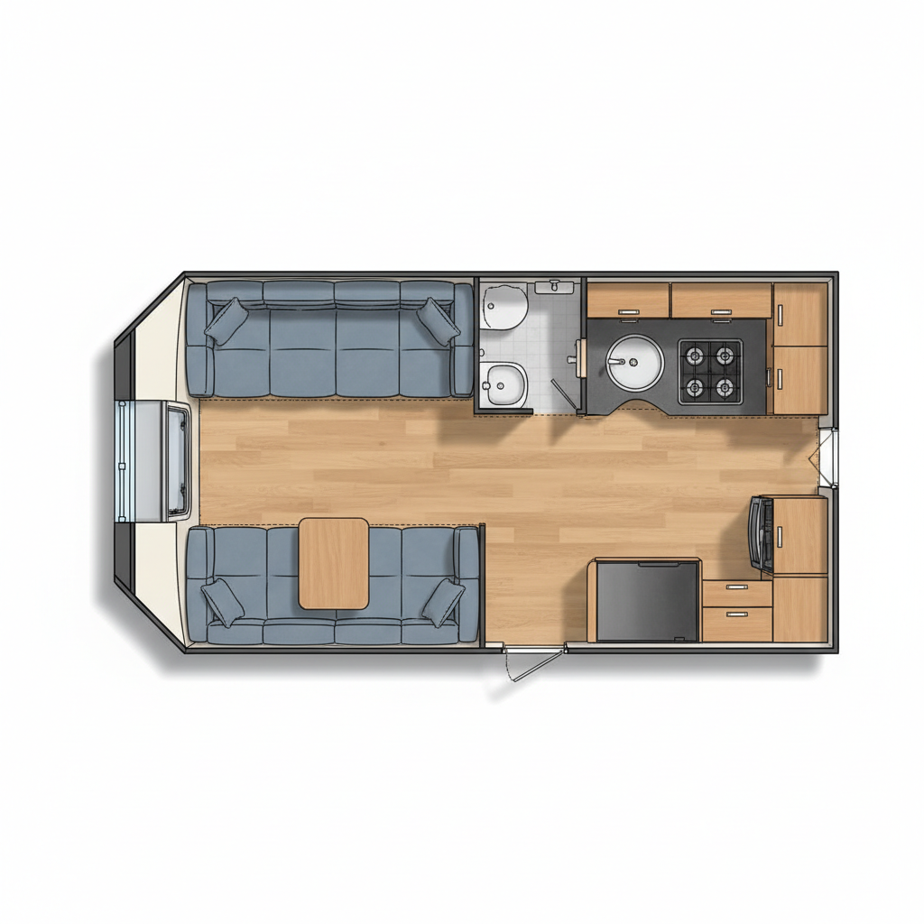 End Kitchen representative family floorplan