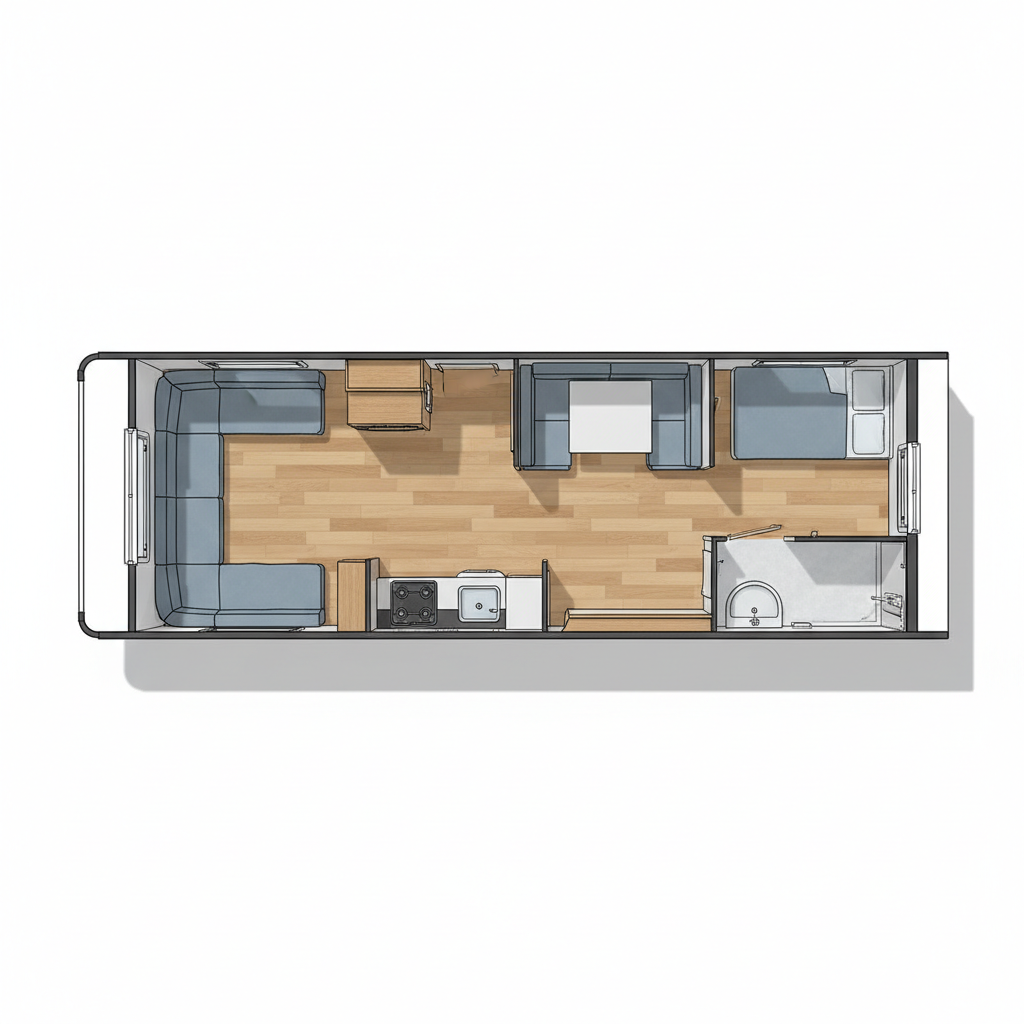 Fixed Bunks (Side Dinette & Rear Washroom) representative family floorplan