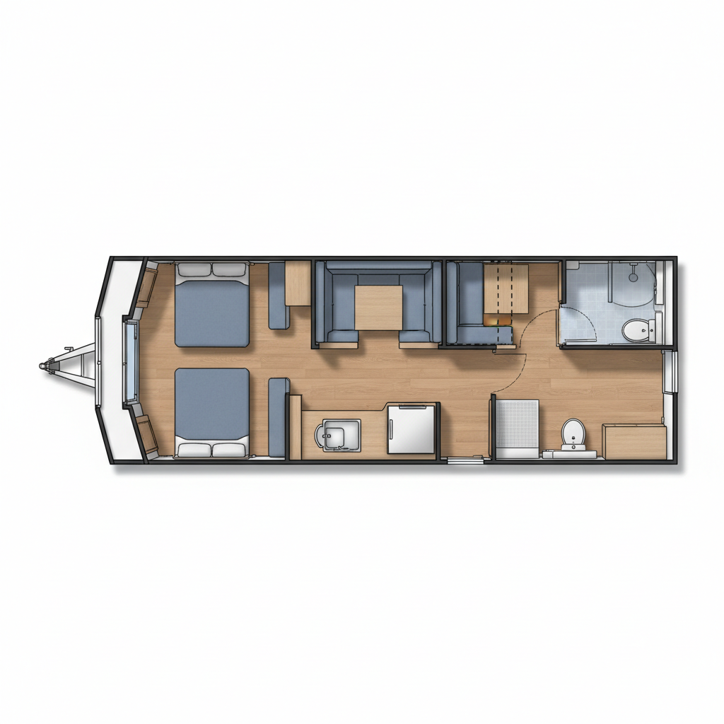 Side Dinette (End Washroom) representative family floorplan