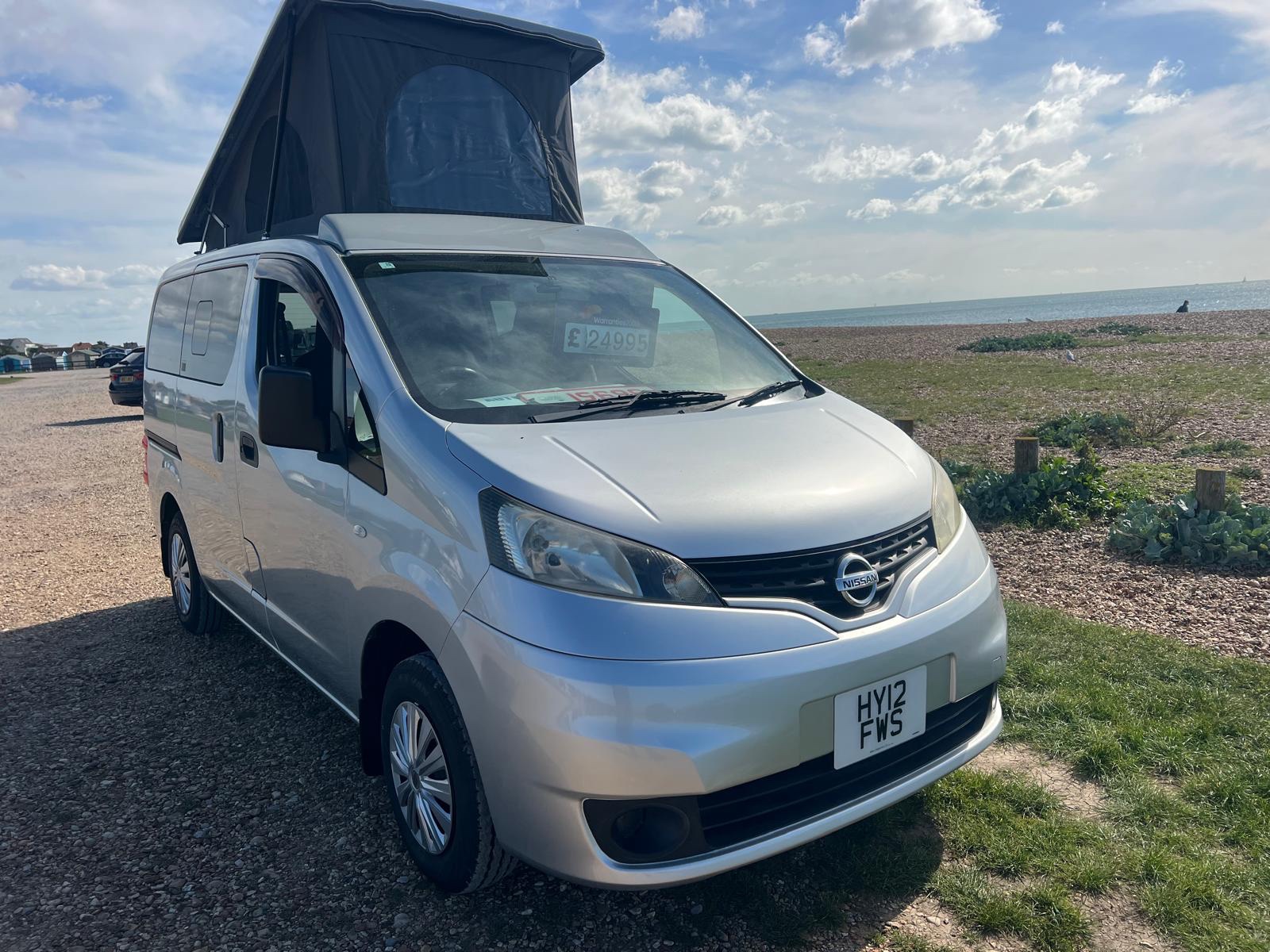 Nissan NV200 1.6 Petrol Automatic Camper Elevating Roof, L shape Pull Out Bed on Runners with Porta Loo