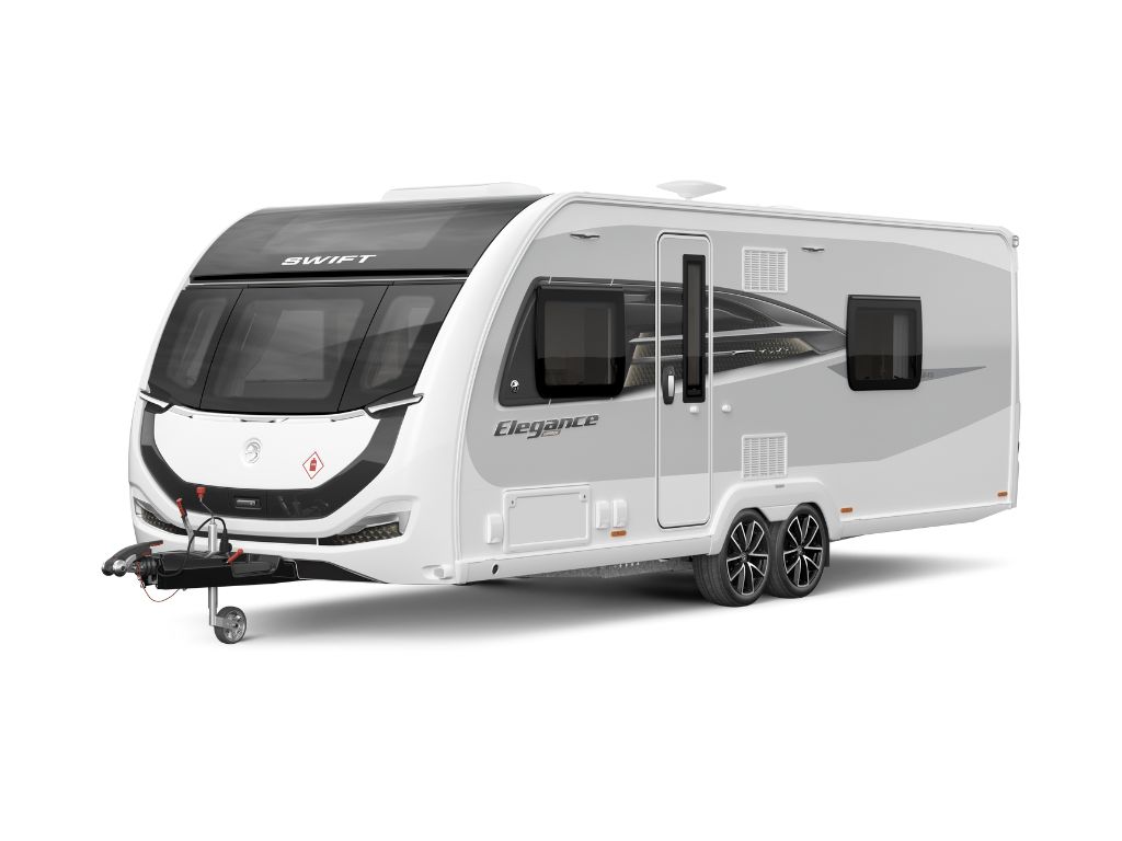 2026 Swift Elegance Grande 835 New 8ft-Wide 4-Berth Caravan with Island Bed - Exterior - Front
