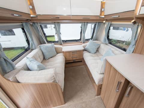 2017 Lunar Delta RI: 4 Berth Caravan with Transverse Island Bed