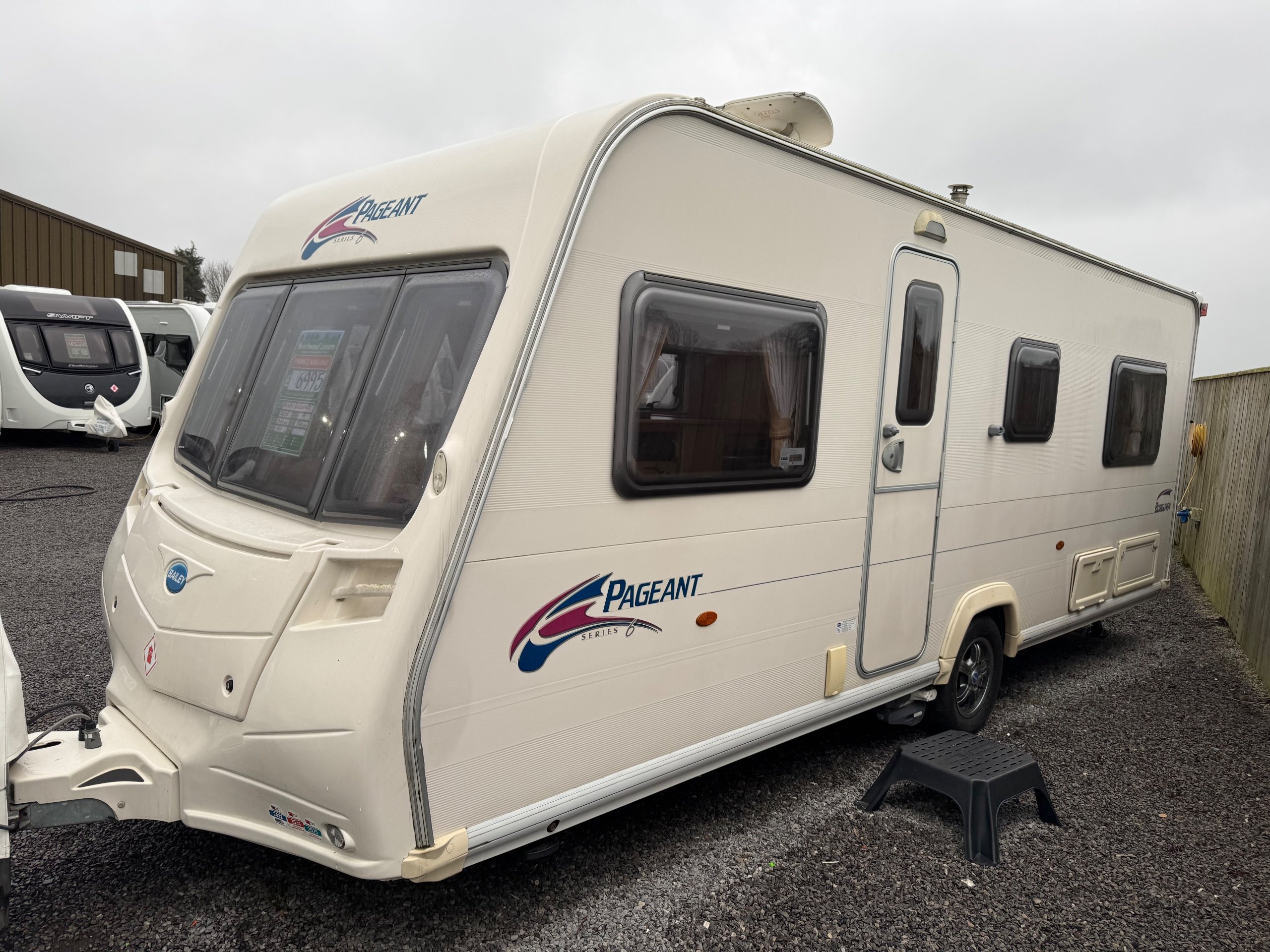 2008 Bailey Pageant Series 7 Burgundy 4-Berth with Fixed Bed and Motor Mover